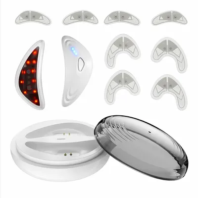 Produktbild von Gel-Augenpads mit Augenmassagegerät, Rotlicht-Augenmaske zur Augenpflege, unterstützt die Pflege gegen Augenringe,Tränensäcke, Schwellungen und Falten