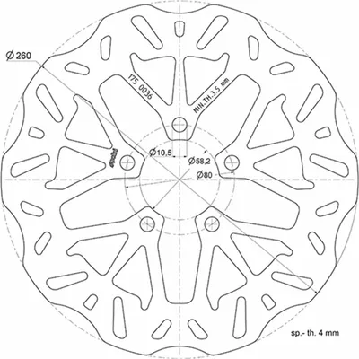Produktbild von POLINI D.260 Bremsscheibe für KYMCO DOWTOWN/K XCT 125