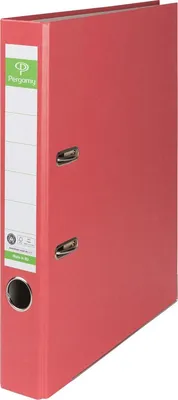 Zdjęcie produktu dla Pergamy – segregator, na format A4, z papieru Recycolor, grzbiet 5 cm, czerwony