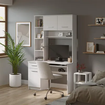 Vicco Tavolo da toeletta Adela, Rockford Hickory naturale, 115 cm con specchio a LED | Leroy Merlin
