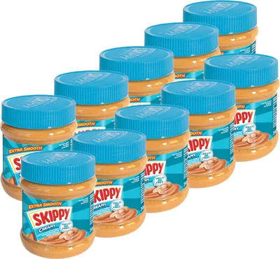 Produktbild von SKIPPY Erdnussbutter 10x Creamy Peanut Butter Extra Smooth Ohne Palmöl 10x 340g