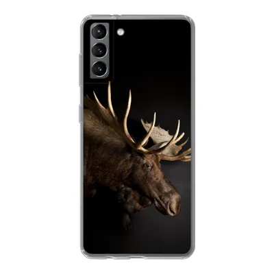 Produktbild von MuchoWow® Handyhülle Schutzhülle Hülle für Samsung Galaxy S21 Plus Elch - Geweih - Porträt Silikon Softcase Handy Hülle - Handy-Tasche