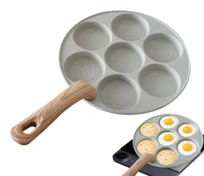 Image de Poêle antiadhésive en aluminium pour omelettes, avec 7 formes différentes pour le petit-déjeuner