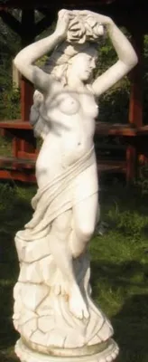 Obrázok produktu pre Casa Padrino Secesná socha Jungfrau Ø 47 x v. 130 cm - Nádherná záhradná dekorácia - Špeciálne!