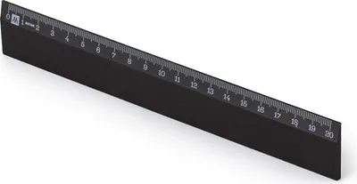 Obrázek produktu pro Metrie | Scholar-20SC Dřevěné pravítko černé | 20 cm