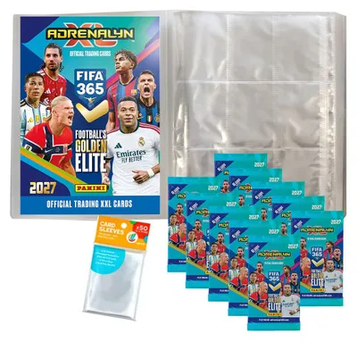 Obrázek produktu pro Sada FIFA 365 Adrenalyn XL 2027: 1 prázdný sběratelský album + 10 boosterů + exkluzivní ochranné karty collect-it
