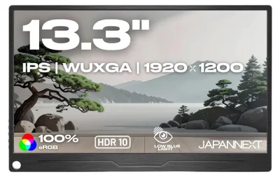 Produktbild von JAPANNEXT Tragbarer Monitor 13,3" IPS WUXGA (1920x1200) | JN-MD-IPS133WUXGAR