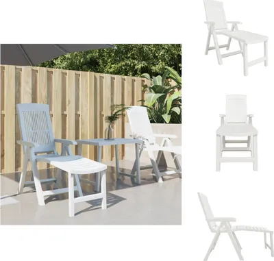 Image de vidaXL Bain de soleil blanc plastique - Bains de soleil