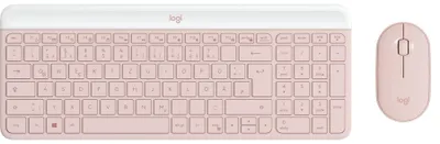 Produktbild von Logitech 920-011314, Mini, Kabellos, RF Wireless, QWERTZ, Rose, Maus enthalten