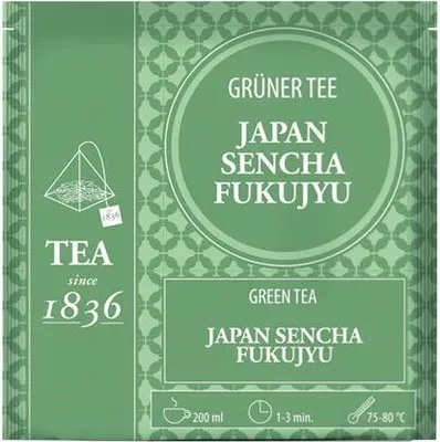 Produktbild von Grüner Tee Japan Sencha Fukujyu 50 Pyramidenbeutel im Sachet à 3 g
