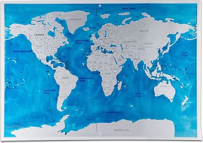 Obrázok produktu pre Stieracia mapa sveta Silver