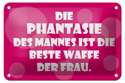 Produktbild von Blechschild Spruch 18x12cm Beste Waffe der Frau