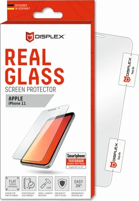 Immagine prodotto di Displex Screen Protector (10H) per Apple iPhone XR/11, Eco Mounting Frame, vetro temperato, pellicola protettiva antigraffio, compatibile con la custodia
