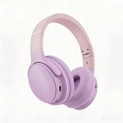 Zdjęcie produktu dla Bezprzewodowe słuchawki Bluetooth z aktywną redukcją szumów, lekkie i składane, szybkie ładowanie, mikrofon, głęboki bas i długi czas pracy na baterii. Kolor: fioletowy