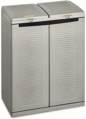 Immagine prodotto di Contenitore per la raccolta differenziata a 2 scomparti, interno ed esterno, 68x39x88 cm