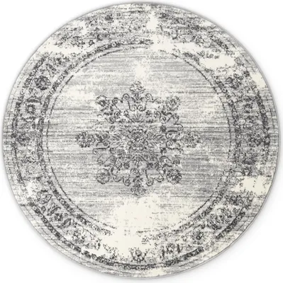 Image de Hanse Home Gloria Tapis à poils courts Rond Lydia Crème Gris