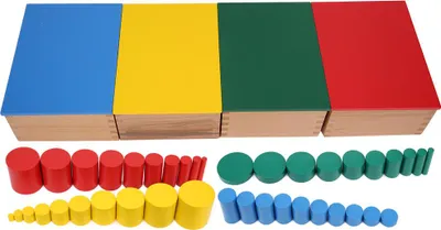 Zdjęcie produktu dla Kolorowy cylinder zabawka drewniana dla dzieci nauczanie sensoryczne wczesna edukacja dziecko