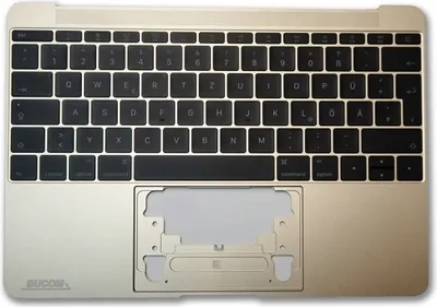 Produktbild von Topcase mit Tastatur und Backlight für Apple Macbook Retina 12" A1534 2016 Gold