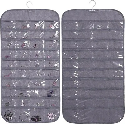 Produktbild von Famanu Schmuckorganizer mit 80 Fächern - Transparent, Grau
