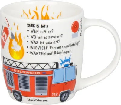 Immagine prodotto di Könitz Kinderbecher Kids Wissen - Feuerwehr, Basic Bone China, 230 ml, 11 7 267 3026