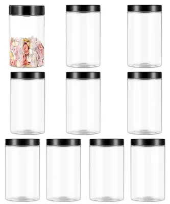 Vorratsdosen, 10 Stück, 330 ml, transparent, luftdicht, Kunststoff