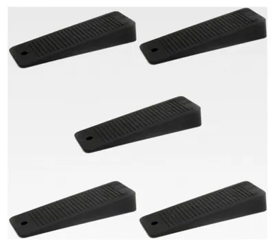 Produktbild von 5 x Türkeil | Türstopper aus Hartgummi | Farbe: Schwarz