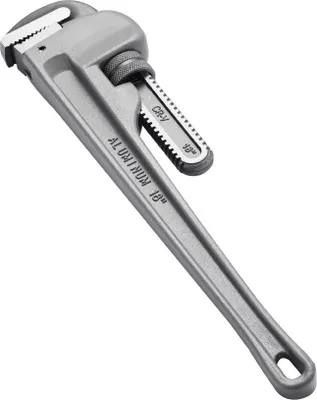 Produktbild von Aluminium Gerade Rohrzange 18 Zoll - Einstellbarer Sanitärschlüssel - CRV Backen - Werkzeug für Klempnerarbeiten