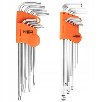 Produktbild von NEO TOOLS Innensechskant Satz 18tlg | Torx mit Loch T10 -T50 und Hex 1,5 mm - 10 mm
