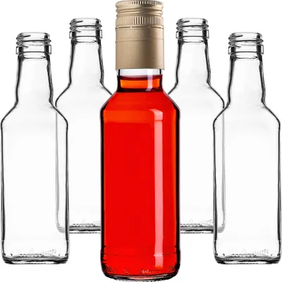 Immagine prodotto di Bottiglie di vetro KADAX da riempire, 200ml, 10 pezzi, bottiglie di liquore vuote con tappo a vite, bottiglie di succo di frutta