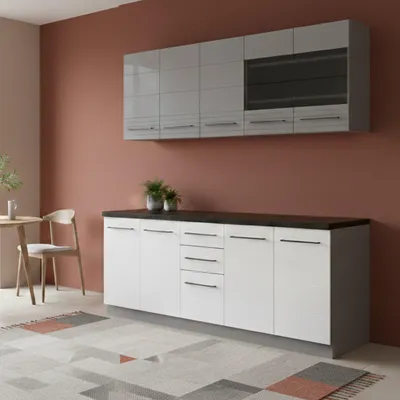 Immagine prodotto di Zambana - Cucina, Bianco, 2 Cassetti, Elettrodomestici non inclusi,