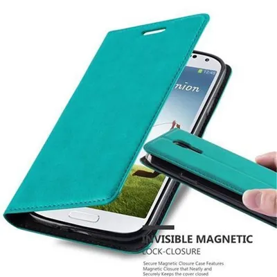Zdjęcie produktu dla Etui ochronne Cadorabo do Samsung Galaxy S4 w kolorze turkusowym etui na telefon komórkowy z magnetycznym zamknięciem