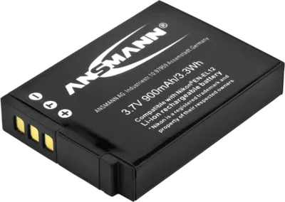 Immagine prodotto di ANSMANN A-Nik IT EL 12 - Batteria per fotocamera - Li-Ion - 900 mAh - per Nikon Coolpix A1000, A900, AW120, AW130, P340, S9600, S9900, W300; KeyMission 170, 360