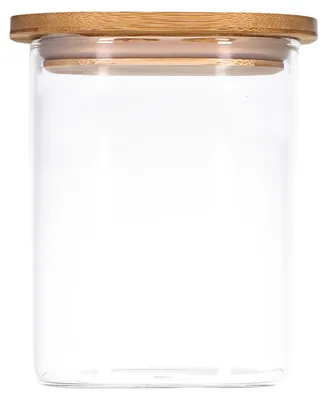 Produktbild von TP Vorratsglas mit Bambusdeckel, Glas Behälter für Lebensmittel, luftdicht, spülmaschinenfest - eckig 1000ml