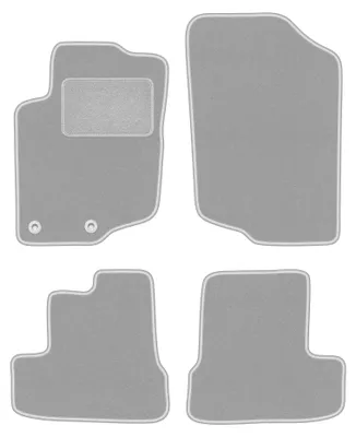 Immagine prodotto di Tappetini in moquette per Peugeot 207CC 2006-2012 (coupé/cabrio) – set 4 pezzi, grigi, su misura – Wielganizator OSLO