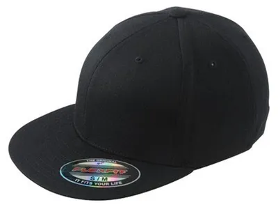 Image de Casquette de baseball « Flexfit » à visière plate LT1198 (S-M) (noir)