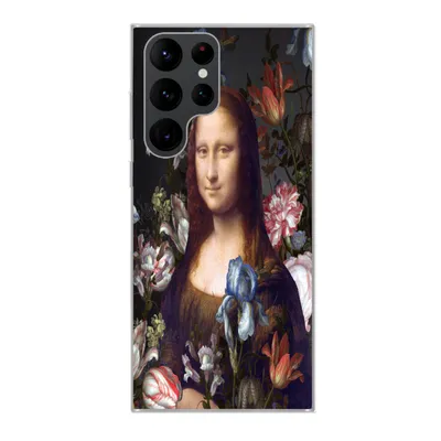 Produktbild von MuchoWow® Handyhülle Schutzhülle Hülle für Samsung Galaxy S22 Ultra Mona Lisa - Da Vinci - Blumen Silikon Softcase Handy Hülle - Abbildung