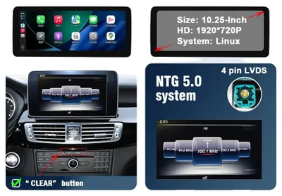 Produktbild von Auto-Multimedia-Touchscreen, kabelloses CarPlay, Unterstützung für Android Auto, 10,25 Zoll NTG5.0