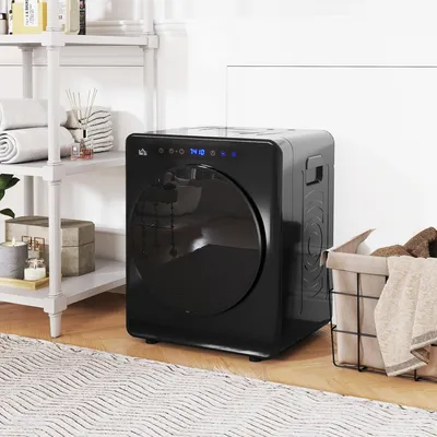 Produktbild von Sweiko Wäschetrockner, 6 Programme, 40-60℃, 5 kg Kapazität, kompakt, Touch-Bedienung, Schwarz