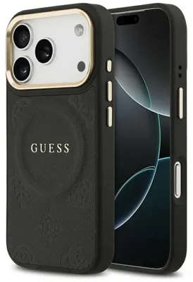 Immagine prodotto di Custodia Guess Peony Hot Stamp Magsafe Na Iphone 17 Pro - Nero