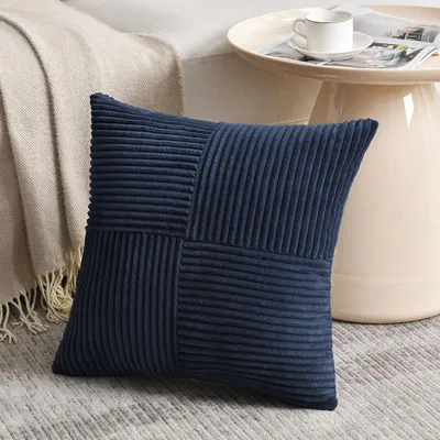 Zdjęcie produktu dla Poszewka na poduszkę, kolor granatowy, 80x80 cm, materiał: kordsam, 1 sztuka