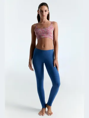 Produktbild von Damen Warme Leggings aus Baumwolle angeraut mit elastischem Komfortbund und schmaler Passform