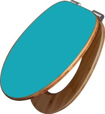 Produktbild von banjado Design WC Sitz Bambus Absenkautomatik -Türkis - Toilettendeckel mit Absenkautomatik Holz/hochwertiger Bambus Klodeckel/WC-Sitz für alle gängigen Toiletten [TDB2-0018]