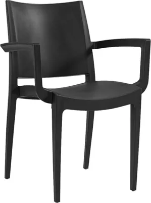 Image de Fauteuil de terrasse en POLYPROPYLENE Noir pour Exterieur