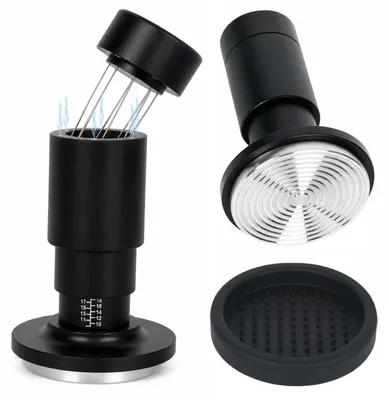 2-in-1 Espresso-Tamper 58 mm mit WDT-Tool und Federdruck