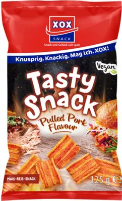 Produktbild von XOX Tasty Snack Pulled Pork Style mit Schweinefleisch Geschmack 125g