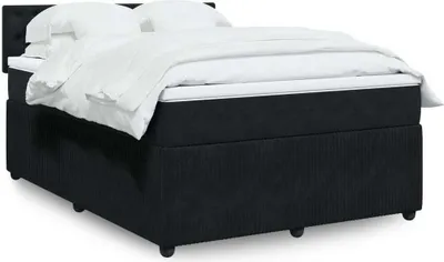 Produktbild von Maison Exclusive - Boxspringbett mit Matratze Schwarz 140x200 cm Samt