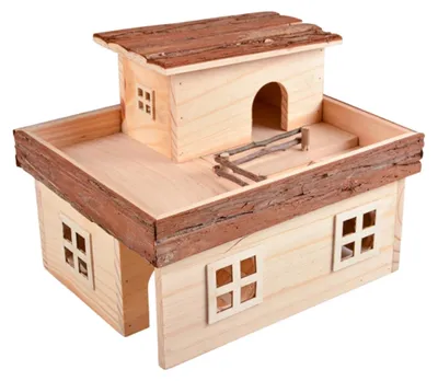 Obrázek produktu pro DUVO+ Domeček dřevěný pro drobné hlodavce 31x25x24cm, 65365004