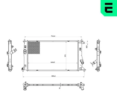 Produktbild von ERA 673172 Kühler Wasserkühler Motorkühler für MAZDA 5 (CR19) 3 (BK) 5 (CW) 3 Stufenheck (BK)