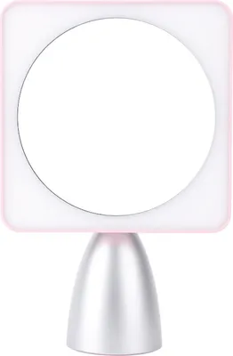 Image de Miroir de maquillage éclairé 3 couleurs Température réglable Angle LED Miroir de bureau pour la maison Voyage Rose Argent