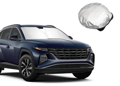 Obrázok produktu pre Slnečná clona do auta pre Hyundai Tucson NX4/TL – Skladacia clona na čelné sklo s UV ochranou a tepelnou izoláciou